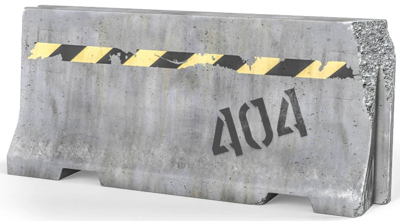cement block error sign
