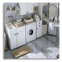 A well organized laundry room
