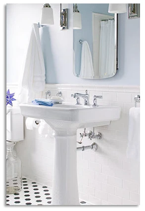 traditional white sink
