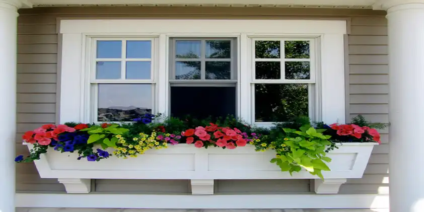 Window with a planter below it