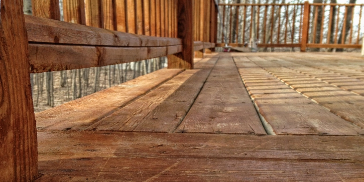 Photo of a wooden deck