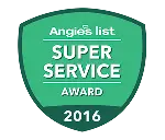 Angie's List Super Service Award 2016 badge.
