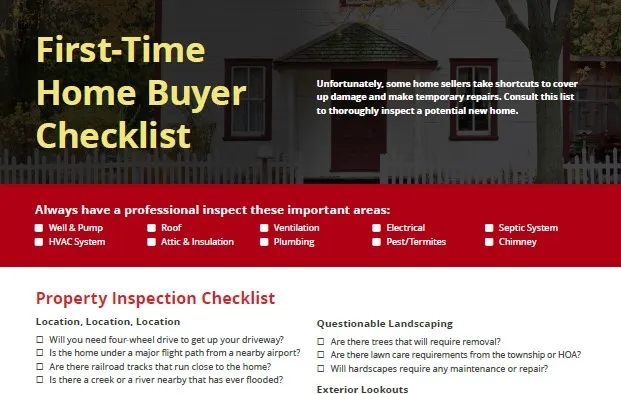 First Time Home Buyer Checklist banner