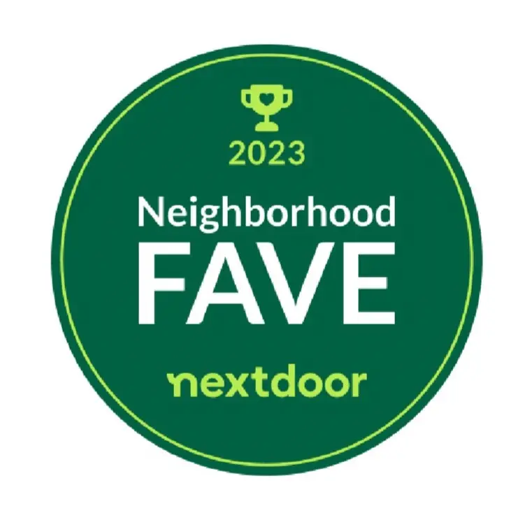 Nextdoor 2023 Neighborhood Fave badge.
