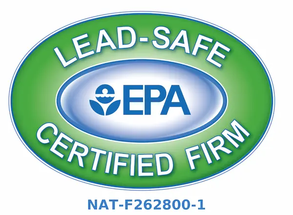 EPA Lead-Safe Certified Firm badge.