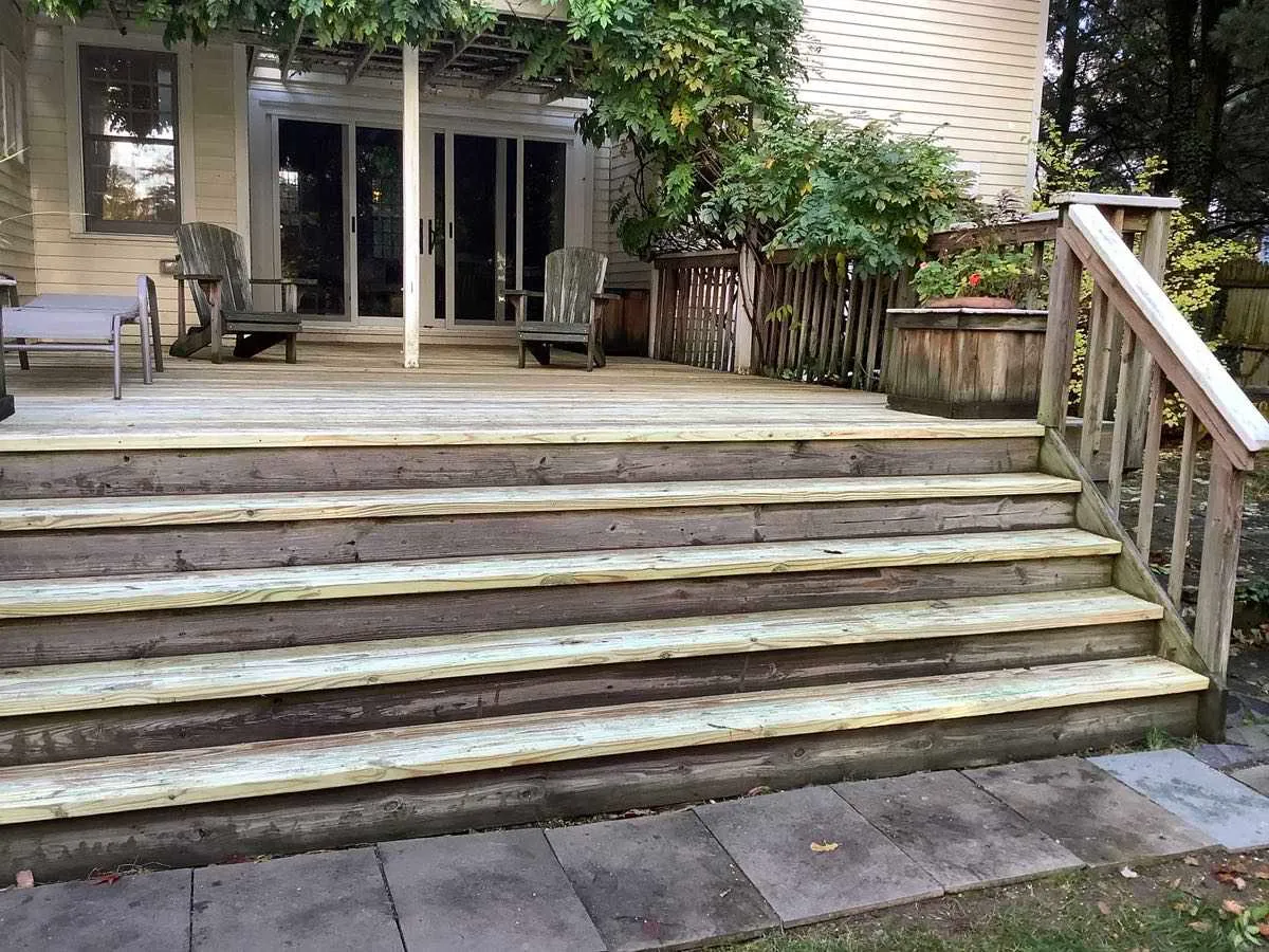 Mr. Handyman completed wood deck repair in West Hartford, CT.