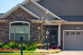 One story brick home.