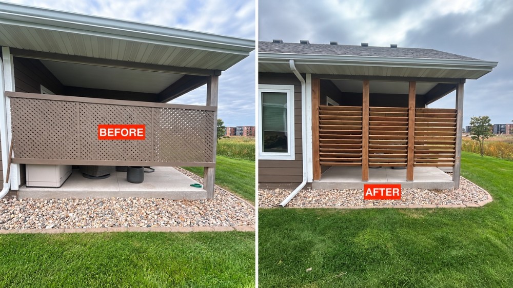 Adjustable Patio Privacy Louvers: Before & After