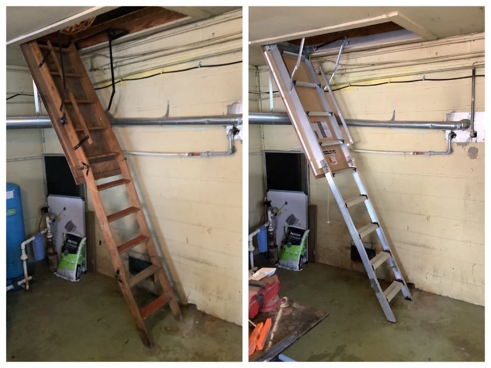 Attic stair replacement
