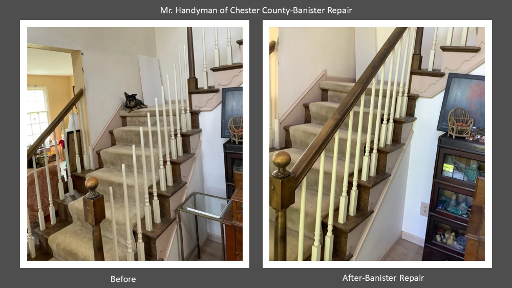 Banister Repair Exton, Pa Chester County