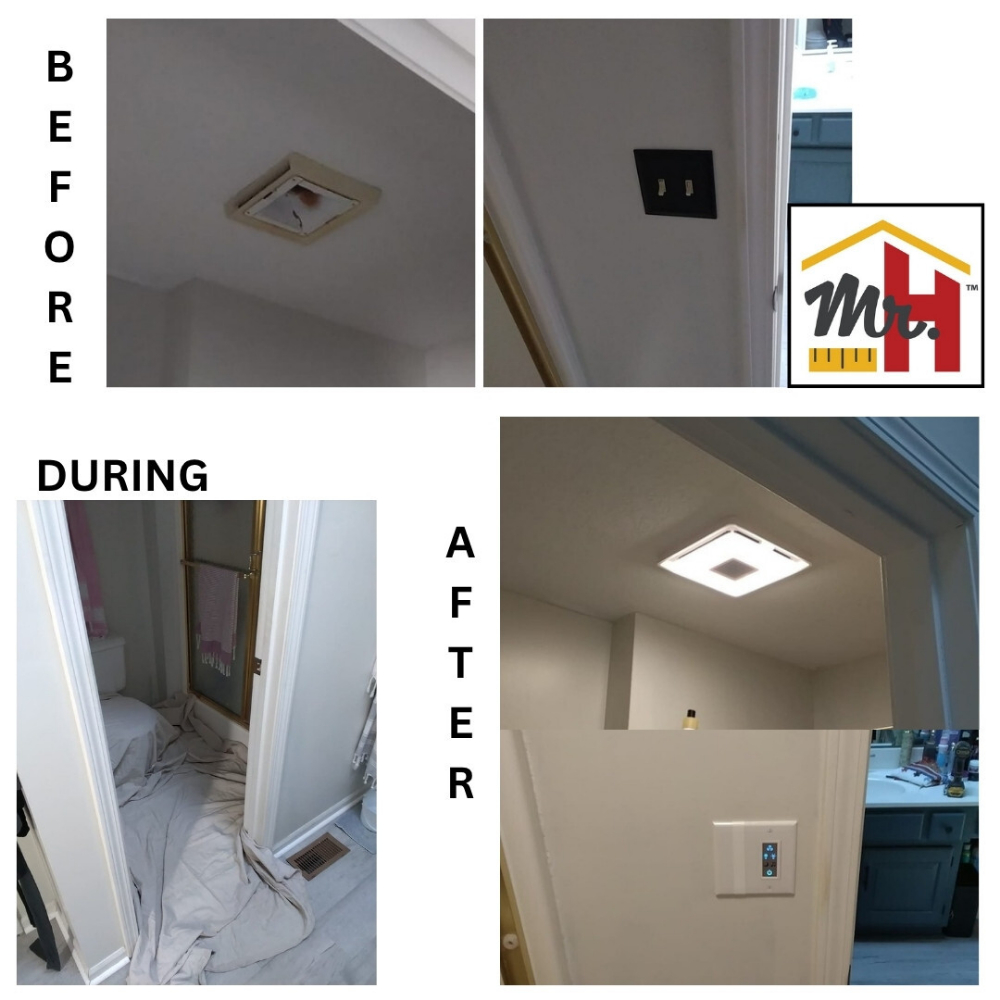 Bathroom Fan and Light Installation