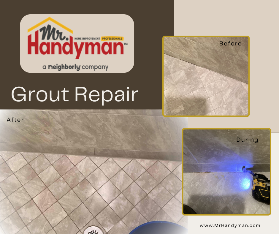Bathroom grout repair.
