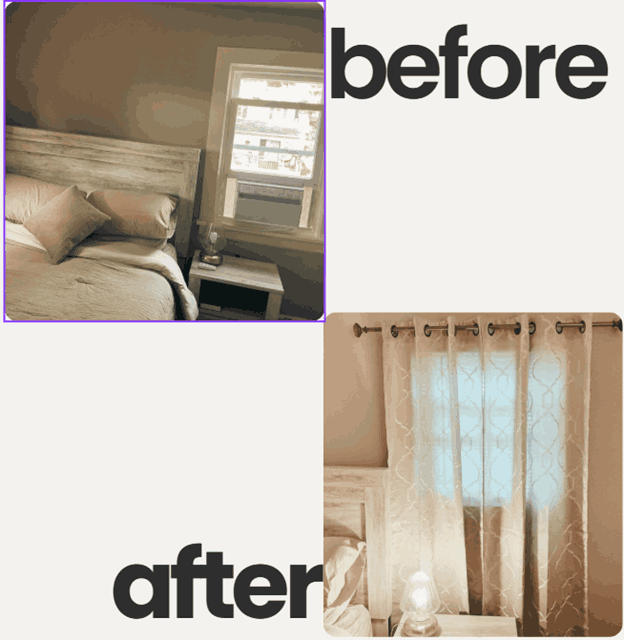 Installed new blinds for the bedroom