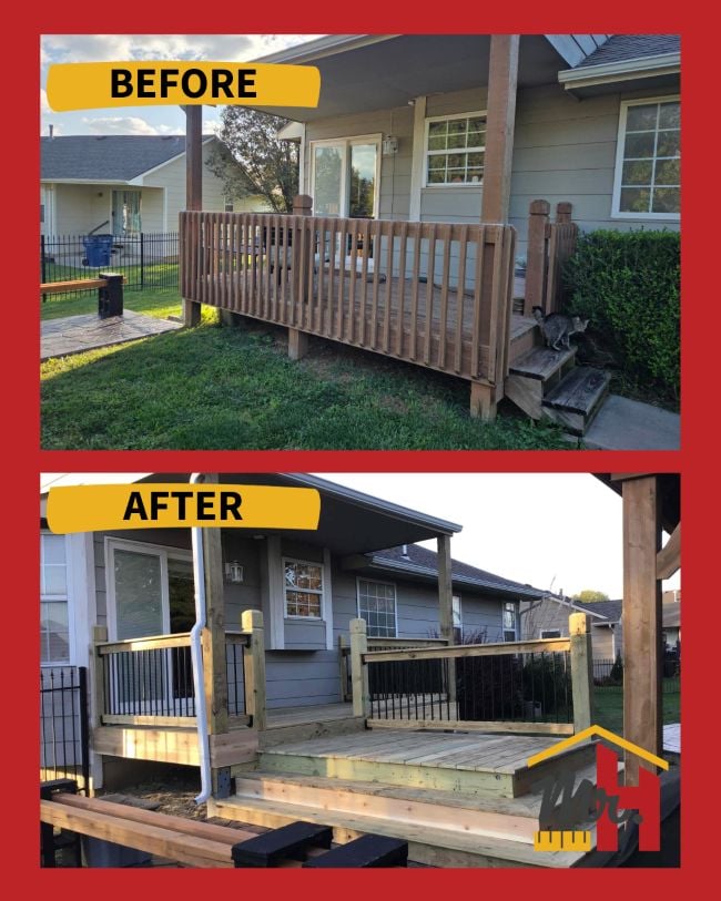 Before & After Deck Rebuild
