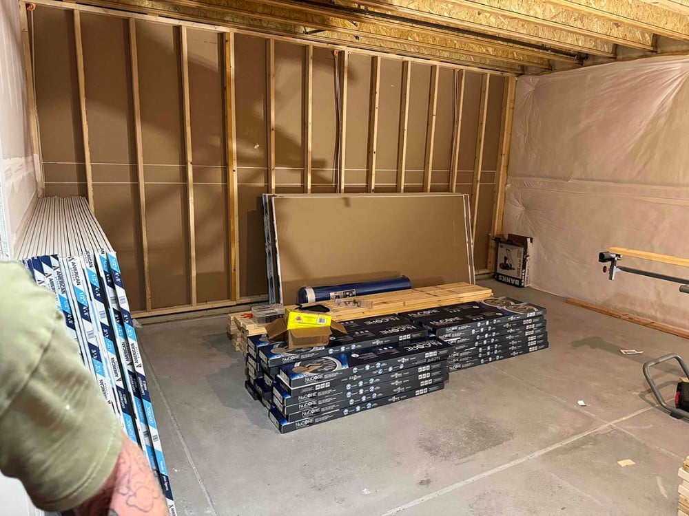 before basement refinished