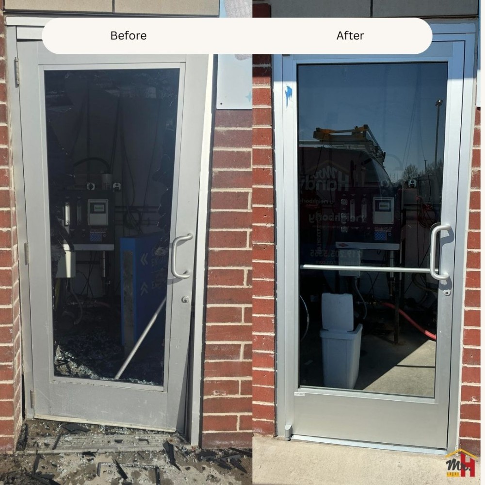 Car Wash Door Before and After