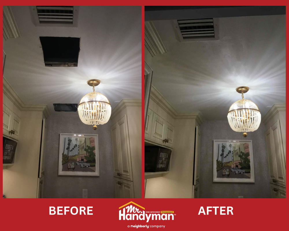 Repair hole in ceiling