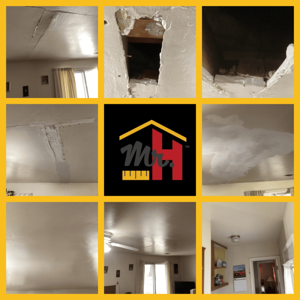 Ceiling damage and repair