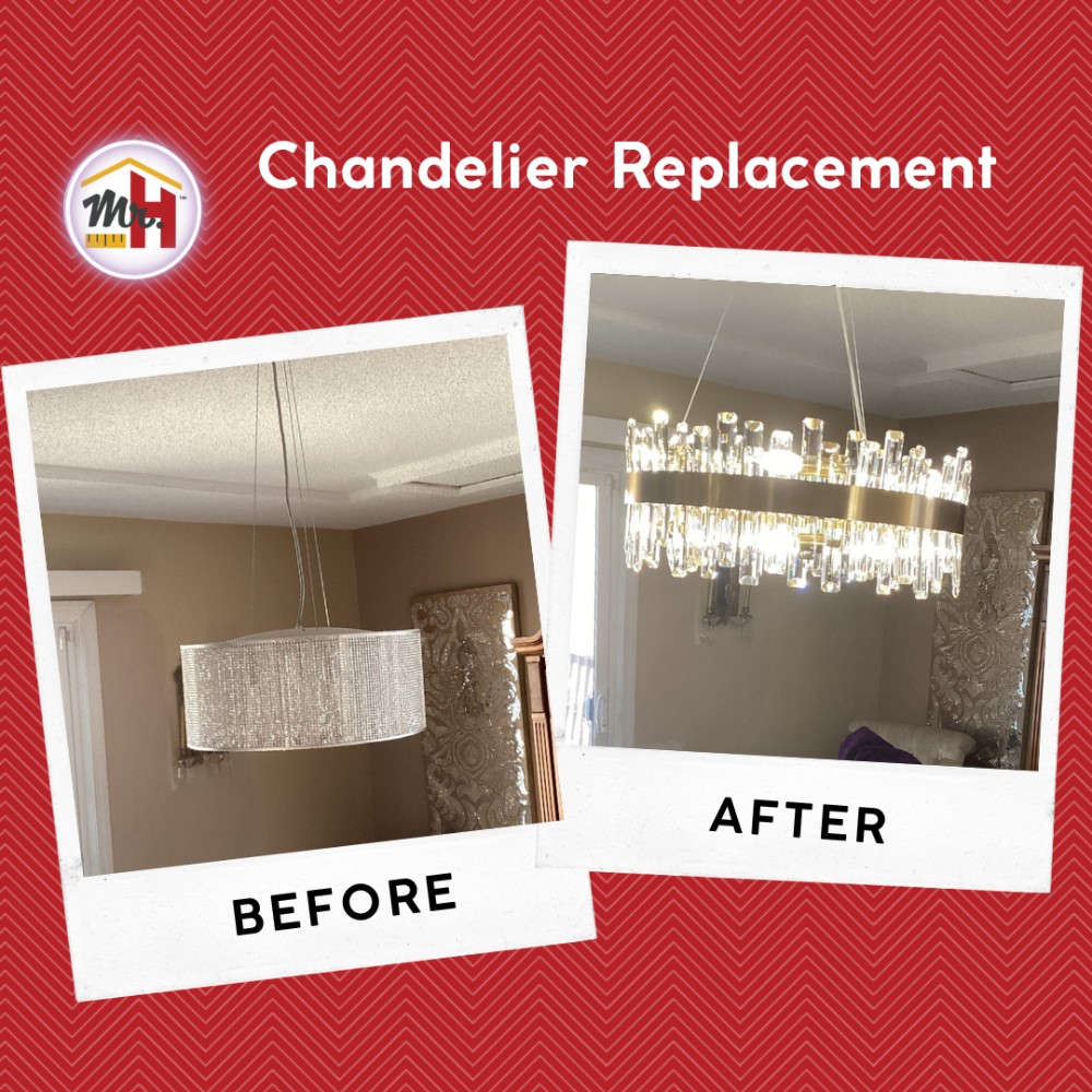 Chandelier replacement in Olathe