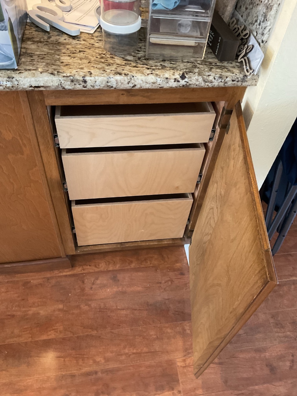 Pull out cabinet shelves