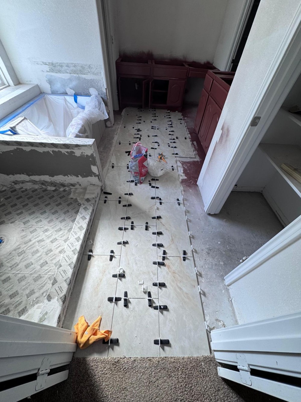 Bathroom floor tile installation Kennedale TX