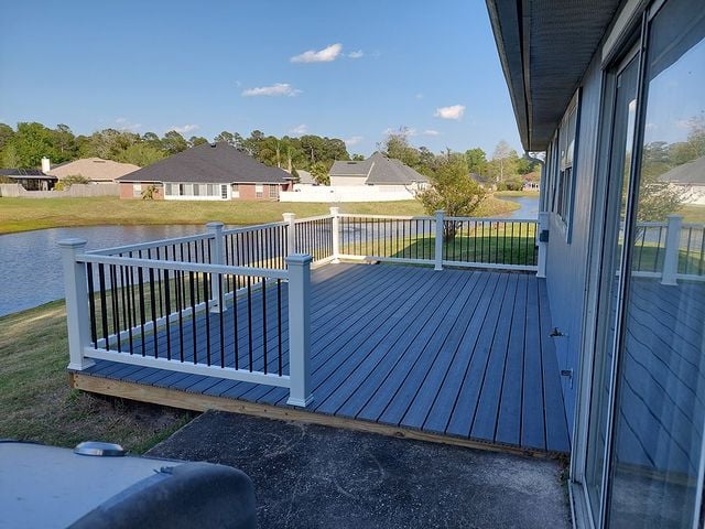Rebuilt deck shone with a radiant beauty, reflecting the sunlight and enhancing the outdoor space.