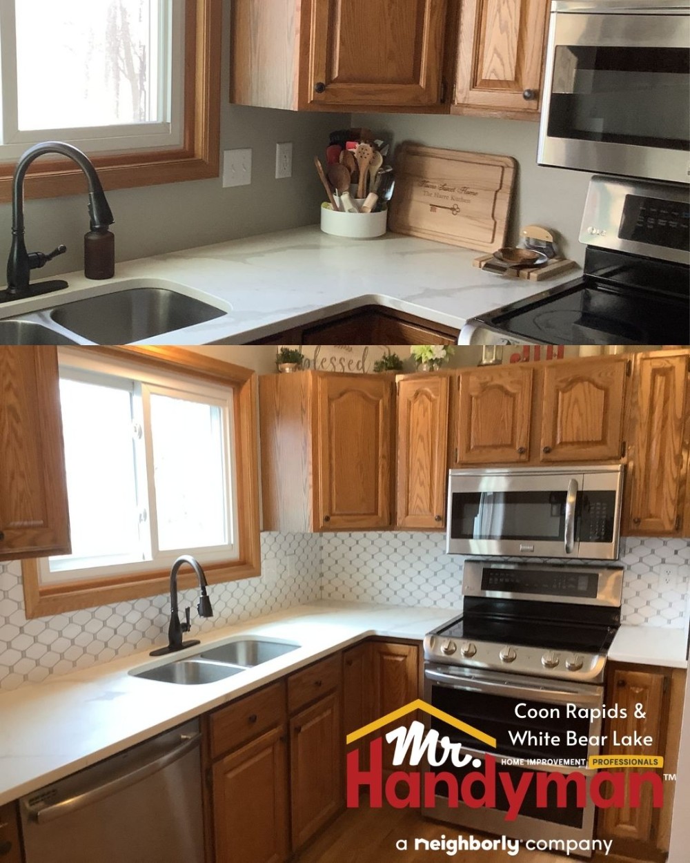 Diamond Tile Backsplash