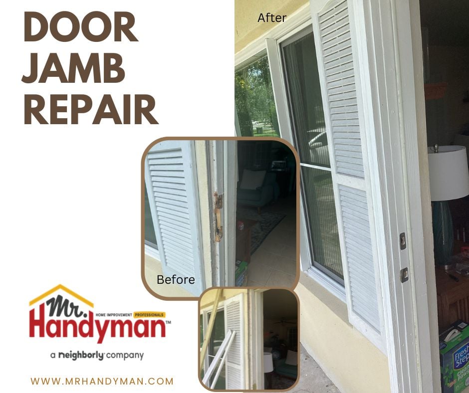 Door jamb repair.