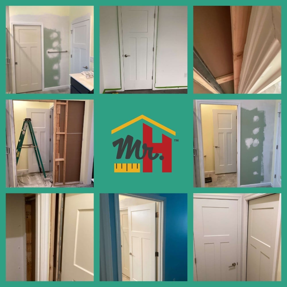 Door removal/relocation, new door installation