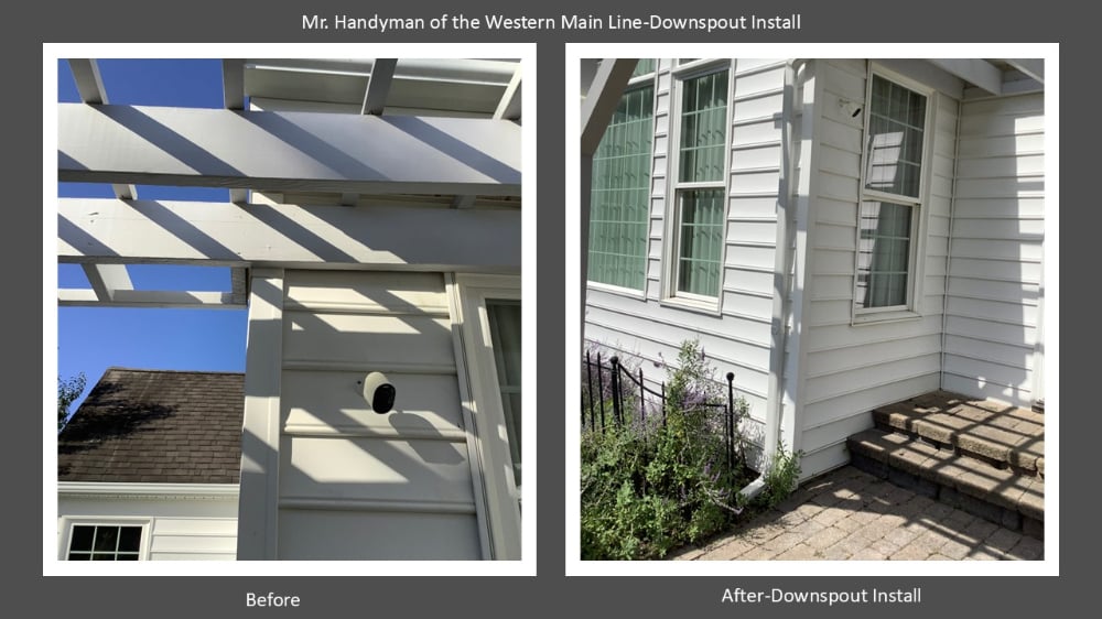 Downspout Install West Chester, Pa Chester County