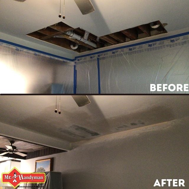 Dry wall job puttying and plastering