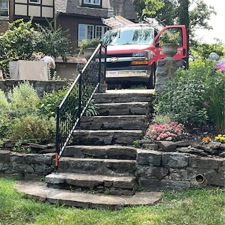 Exterior hand railing