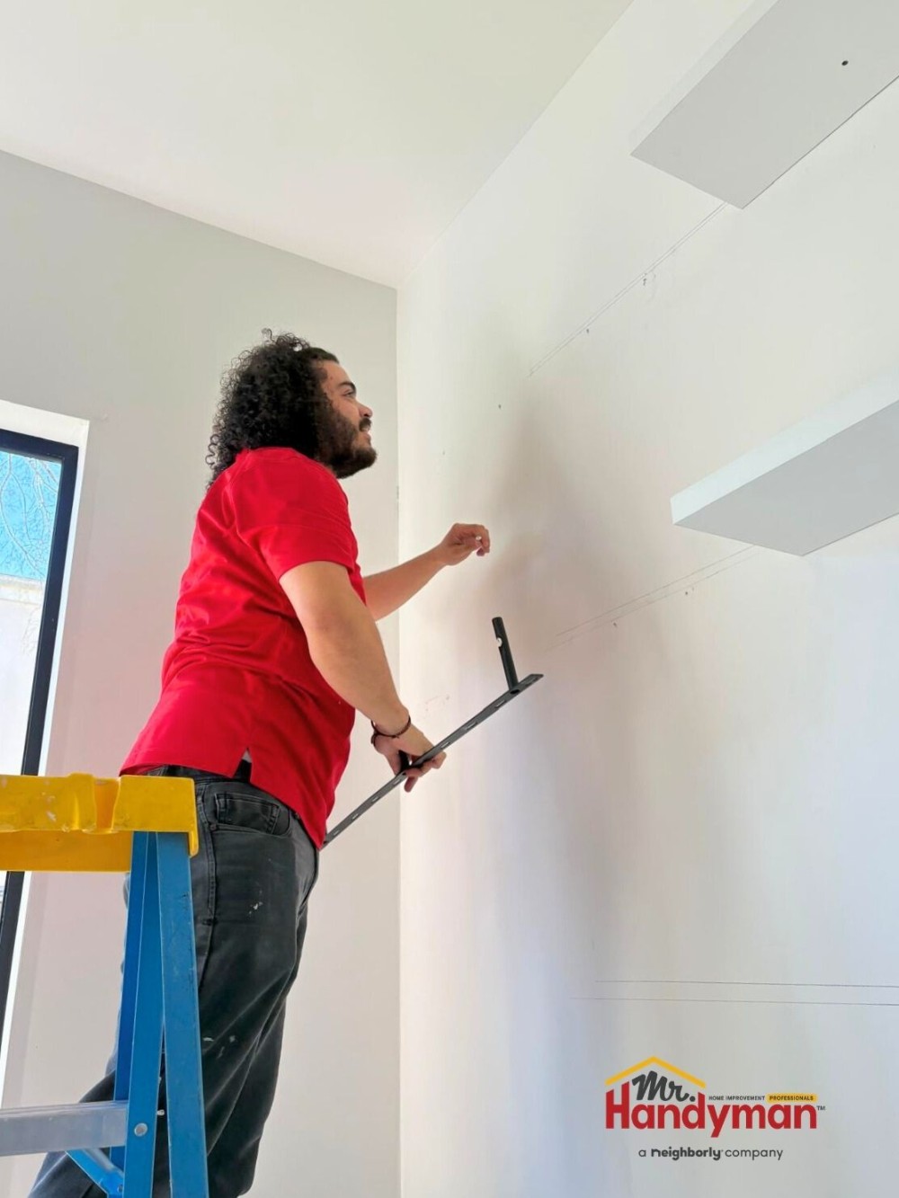 floating shelves, shelf installation, mr handyman, handyman near me, home improvement