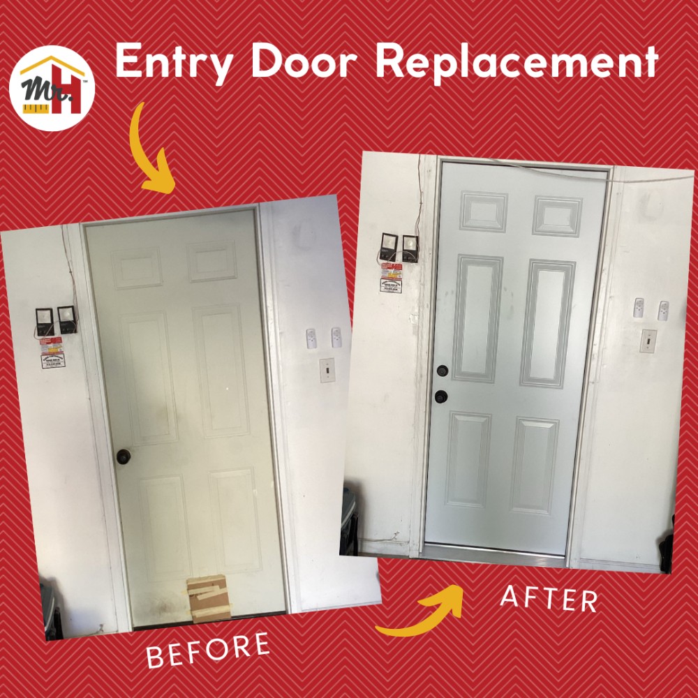 Garage entry door replacement in Olathe