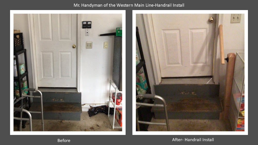 Handrail Install Downingtown, Pa Chester County