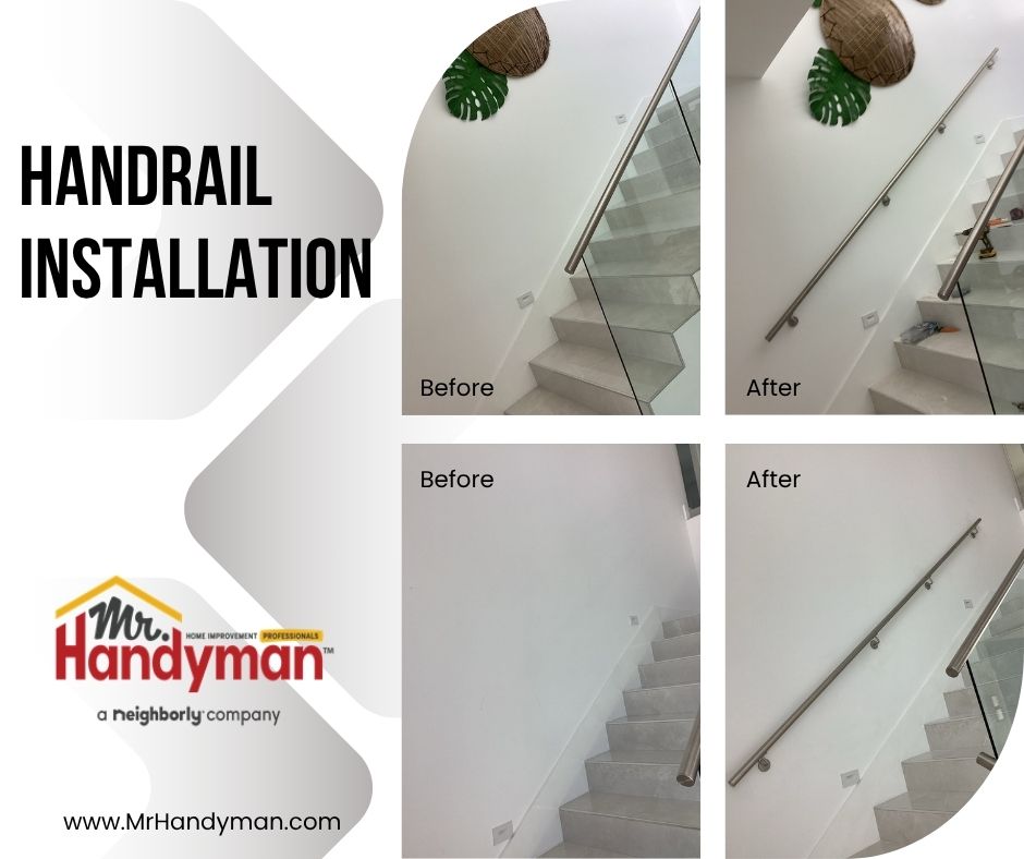 Handrail installation.