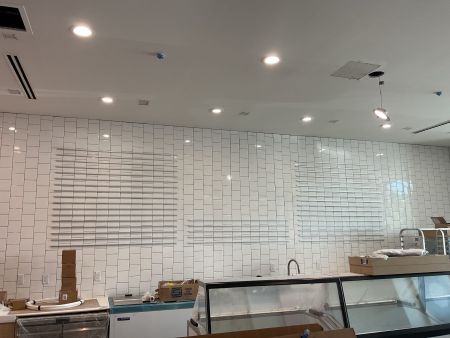 Menu rails for store opening Westfield