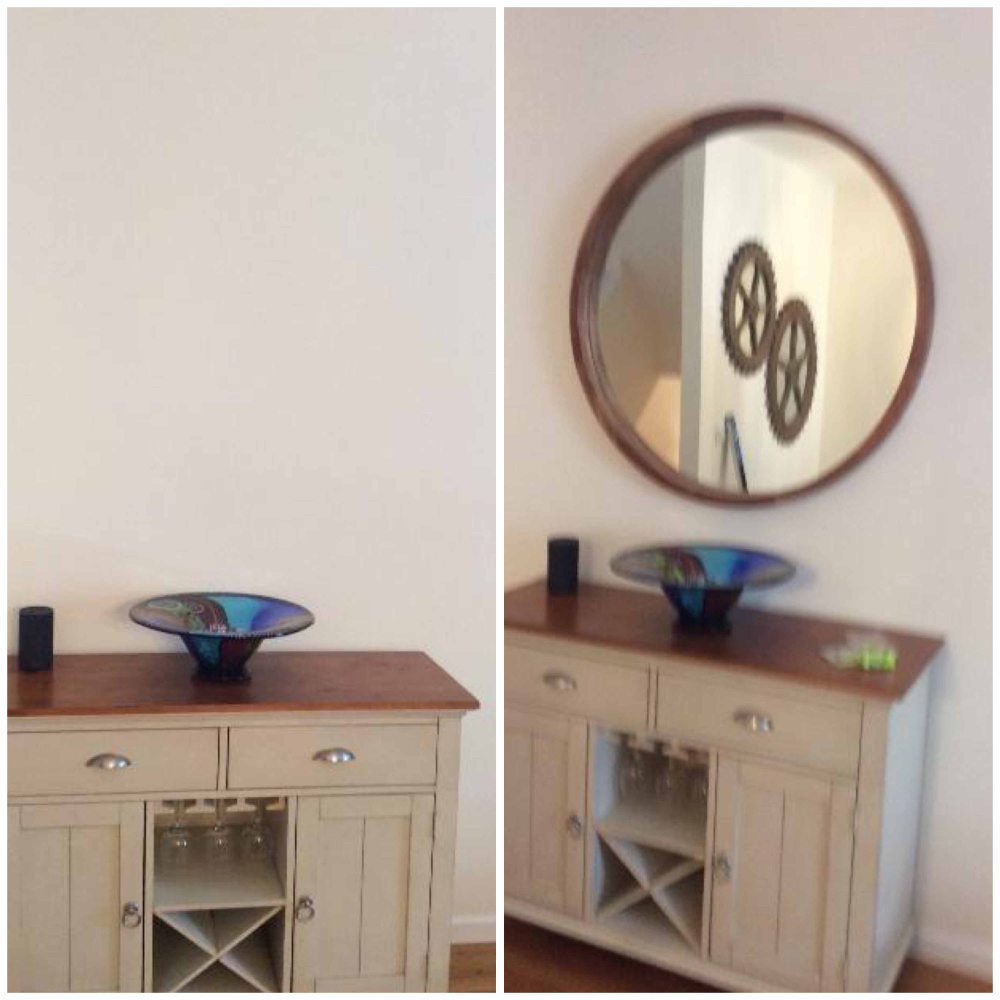 Hung a mirror in Danbury