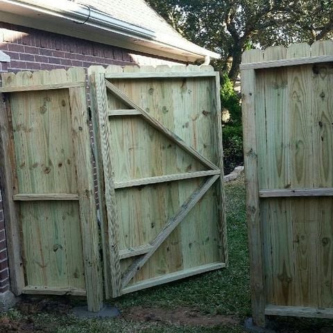 Install new fence gate