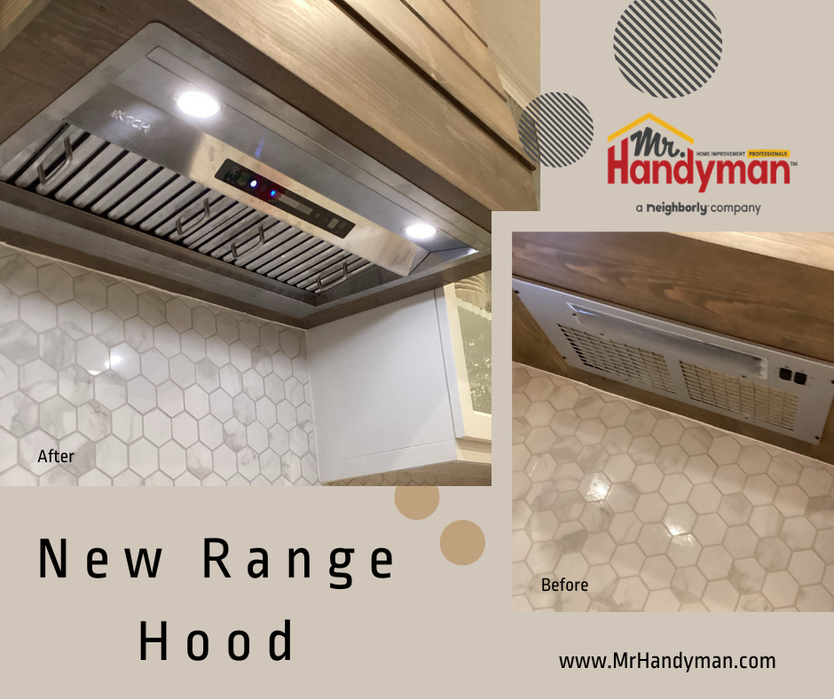 Installation of new range hood.