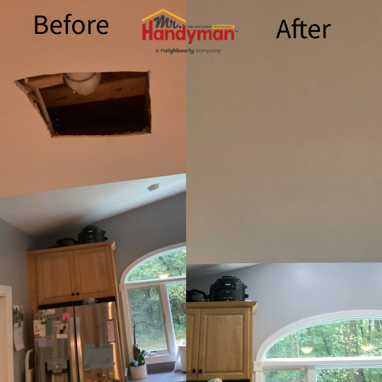 Kitchen Ceiling Drywall Repair & Touch up Paint Leesburg, VA