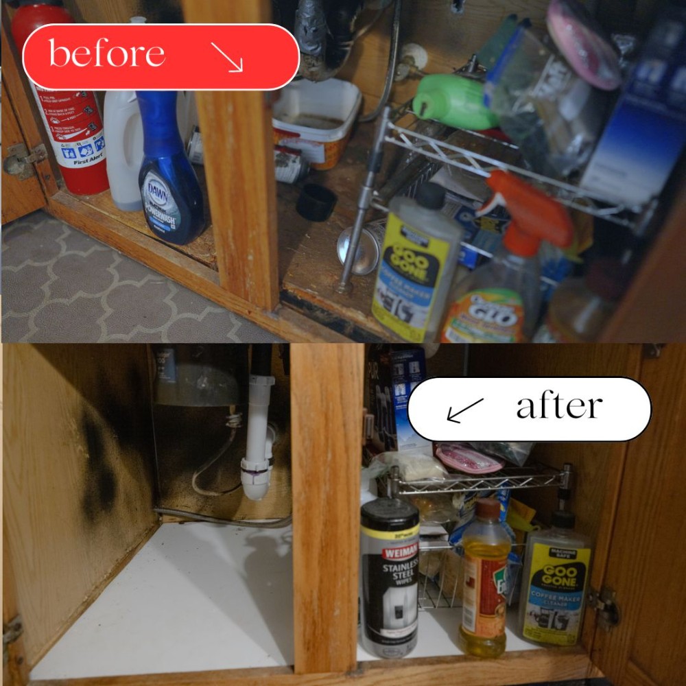 Kitchen Sink Cabinet Repair from Water Leak - Woodbridge VA