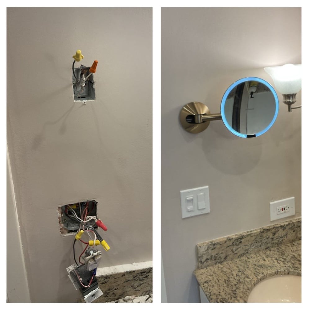 Makeup Mirror Installation