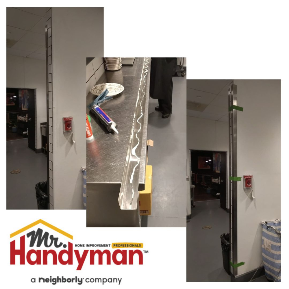 Molding Trim reinstall in a commercial kitchen