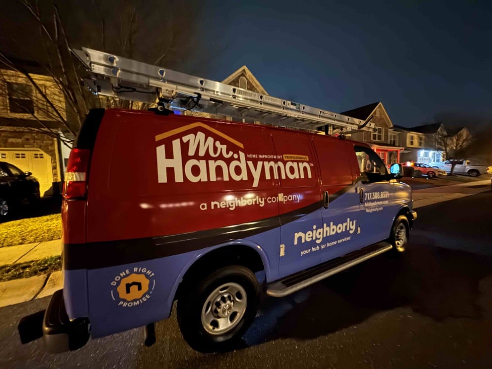 Mr. Handyman work van.