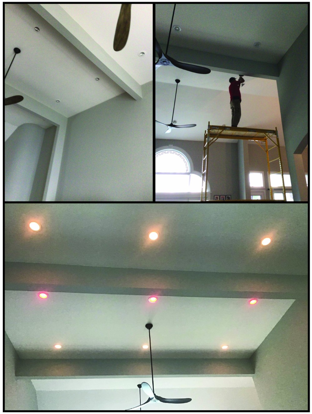 New lights installed on scaffolding