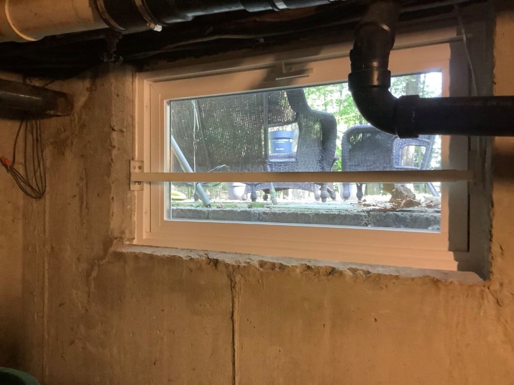 New basement hopper window