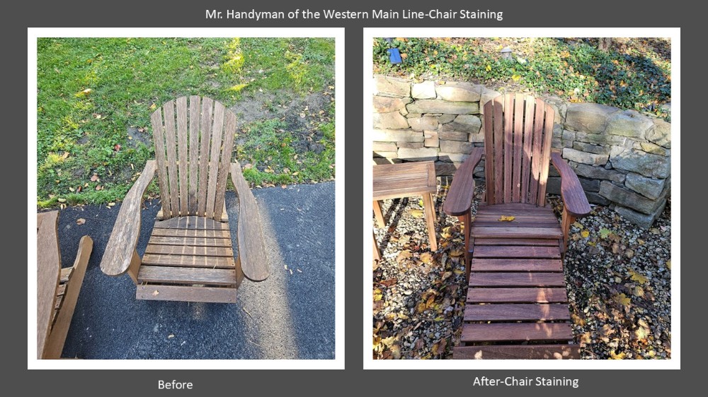 Outdoor Chair Staining Wayne, Pa Chester County