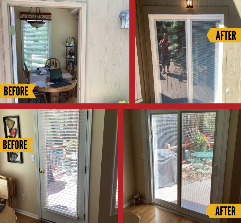 Patio door upgrade in Olathe