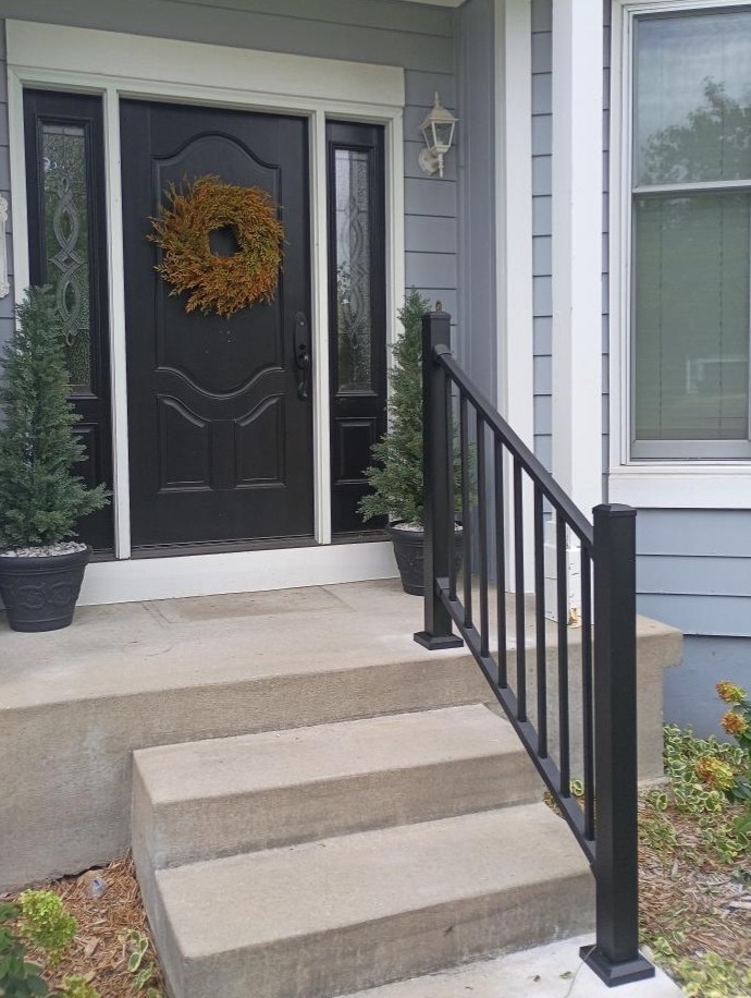 Porch railing install in Overland Park